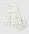 Vestido con braguita «bloomer» y estampado de flores de gasa de algodón ecológico para bebé blanco MARSHMALLOW/blanco MULTICO