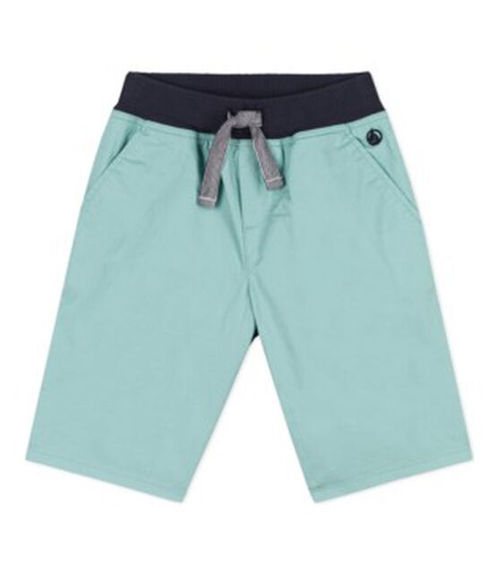 Bermudas de sarga de algodón para niño verde BOB
