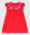 Vestido bordado para bebé niña rojo PEPS