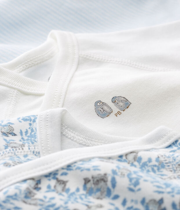 Tres bodis de nacimiento de manga corta para beb&eacute; multicolor