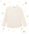 Camiseta de manga larga para niña blanco MARSHMALLOW/amarillo DORE