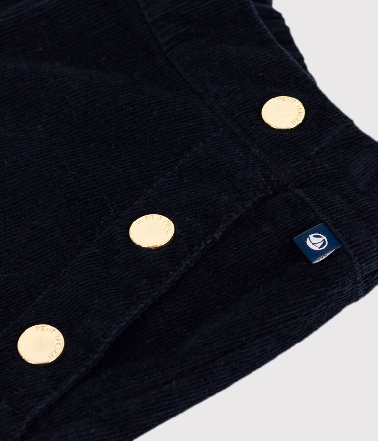 Pantal&oacute;n infantil liso de pana azul SMOKING