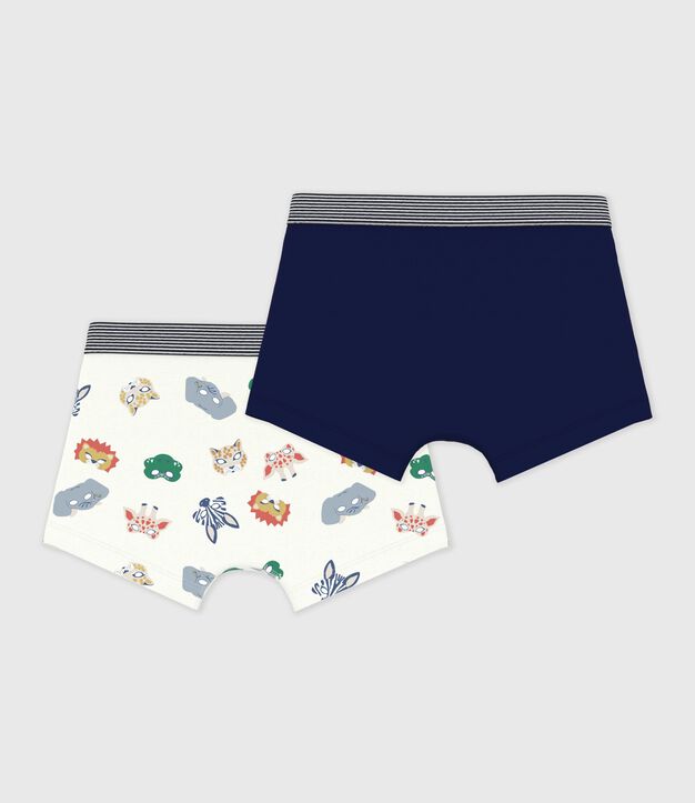 Juego de b&oacute;xeres infantiles de algod&oacute;n con estampado de m&aacute;scaras multicolor