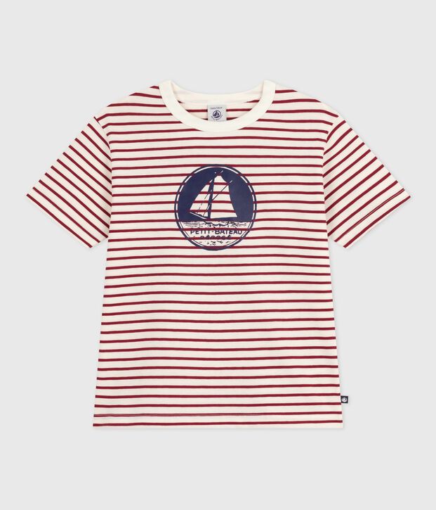 Camiseta infantil estampada de manga corta rojo/rojo