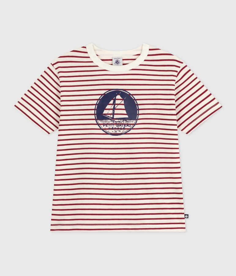 Camiseta infantil estampada de manga corta rojo/rojo