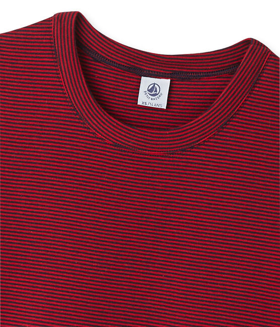 Camiseta de manga corta milrayas para mujer azul SMOKING/rojo MARS