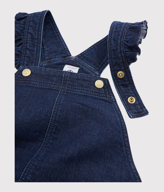 Vestido peto de niña azul DENIM BLEU FONCE