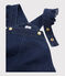 Vestido peto de niña azul DENIM BLEU FONCE