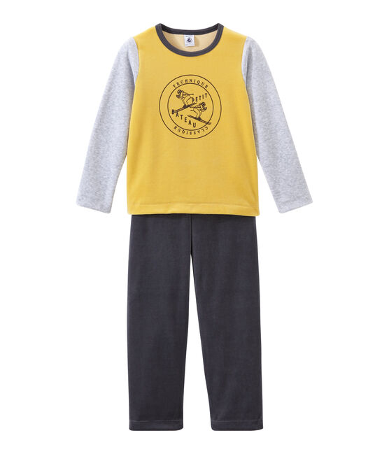 Pijama para niño gris MAKI/blanco MULTICO