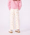 Pantal&oacute;n infantil wide leg de algod&oacute;n crudo/multicolor