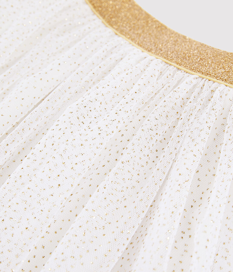 Falda de tul para ni&ntilde;a blanco/amarillo