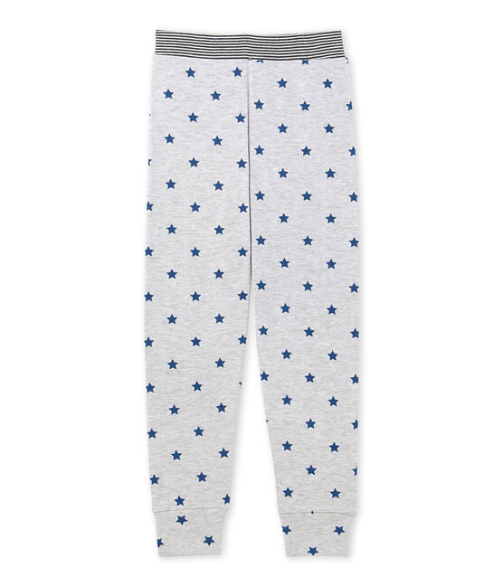 Pantalón de pijama estampado para niño gris POUSSIERE/azul MAJOR