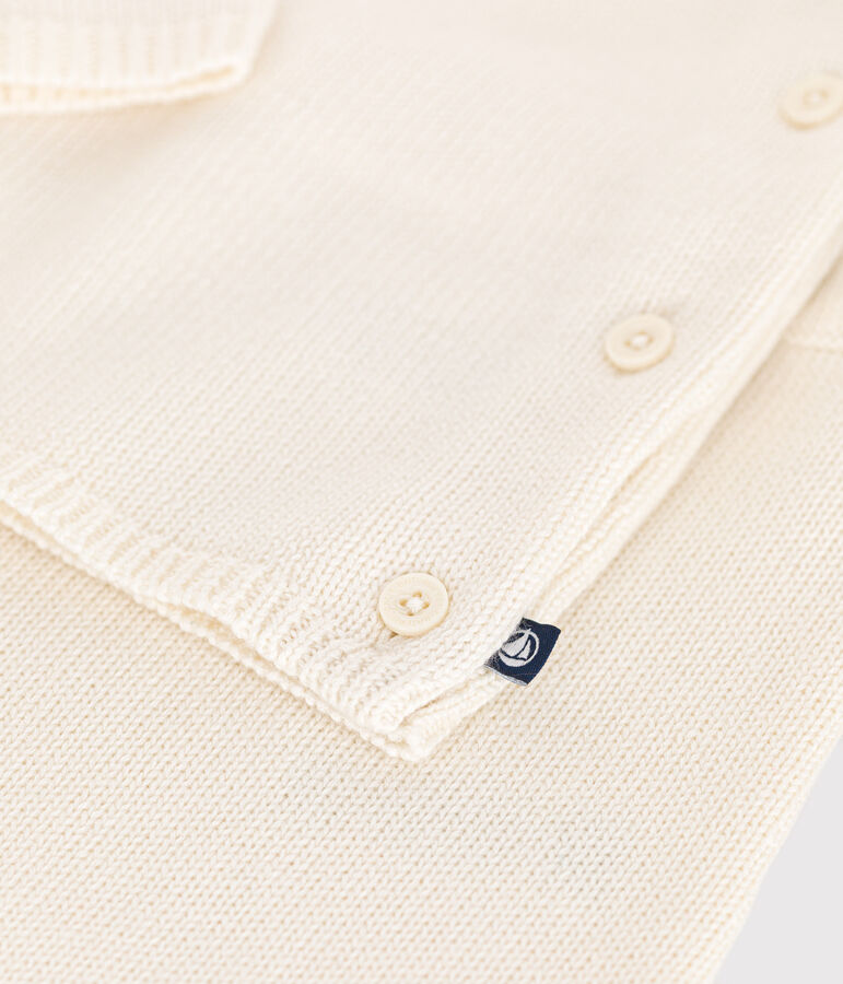 Conjunto de 2 piezas de punto tricotado para beb&eacute; blanco/rojo