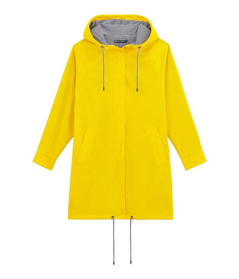 Chubasquero parka para mujer amarillo