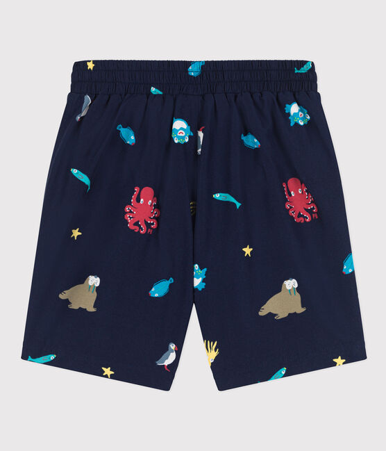 Bañador reciclado estampado para niño azul MEDIEVAL/blanco MULTICO