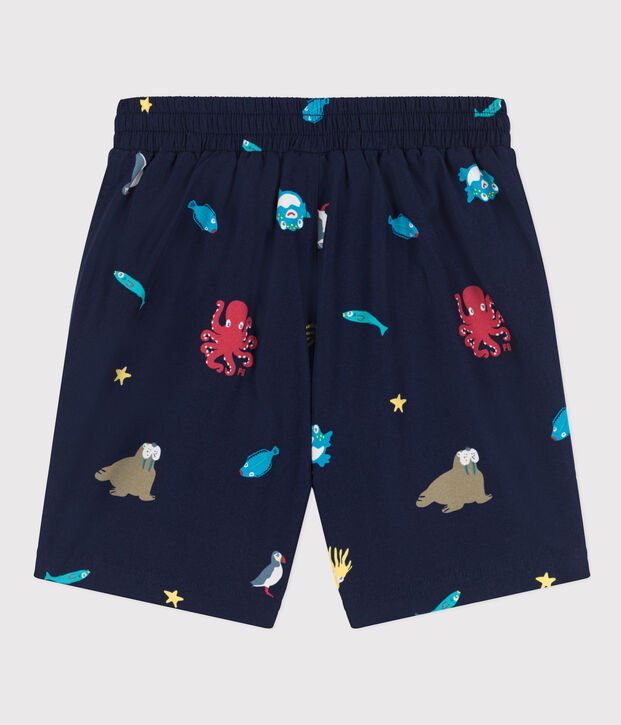 Ba&ntilde;ador reciclado estampado para ni&ntilde;o azul/multicolor