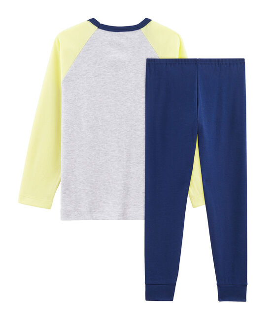 Pijama de punto para niño azul MEDIEVAL/blanco MULTICO