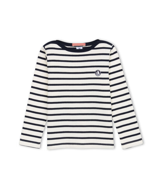 Sudadera beige COQUILLE/azul ABYSSE