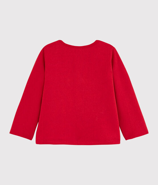 Cárdigan de muletón para bebé niña rojo TERKUIT