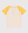 Camiseta colorblock de manga corta de algodón para bebé amarillo AVALANCHE/ ORGE