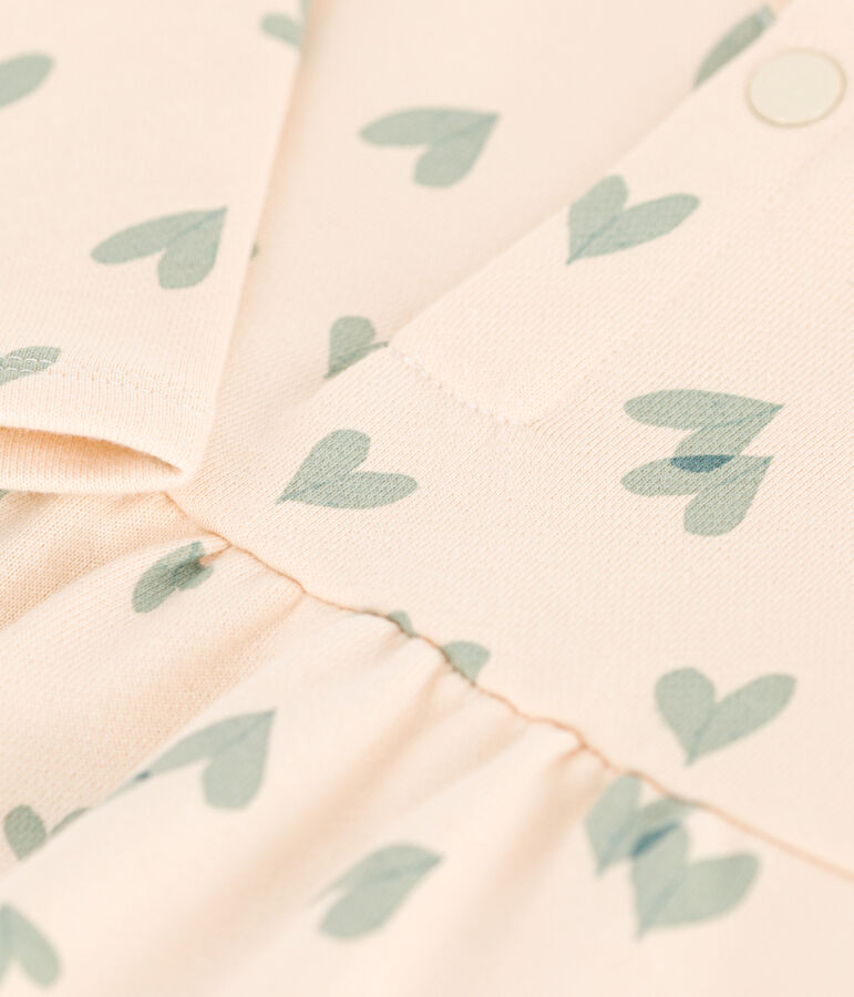 Vestido de mulet&oacute;n de manga larga para beb&eacute; crudo/verde