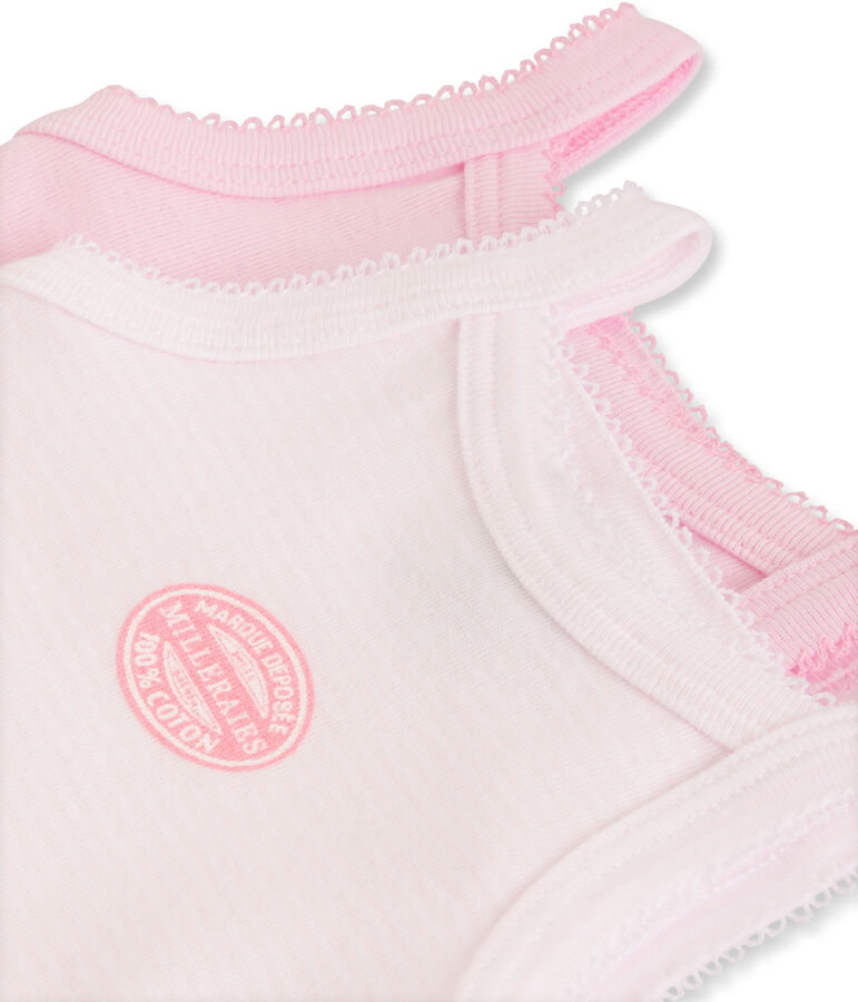 Lote de 2 bodies de tirantes en mil rayas para beb&eacute; ni&ntilde;a lote .