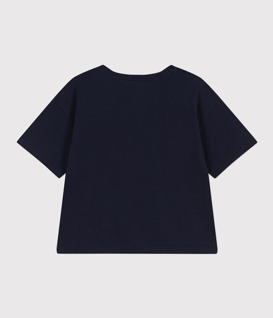 Camiseta La BOXY ancha de algodón para mujer azul SMOKING