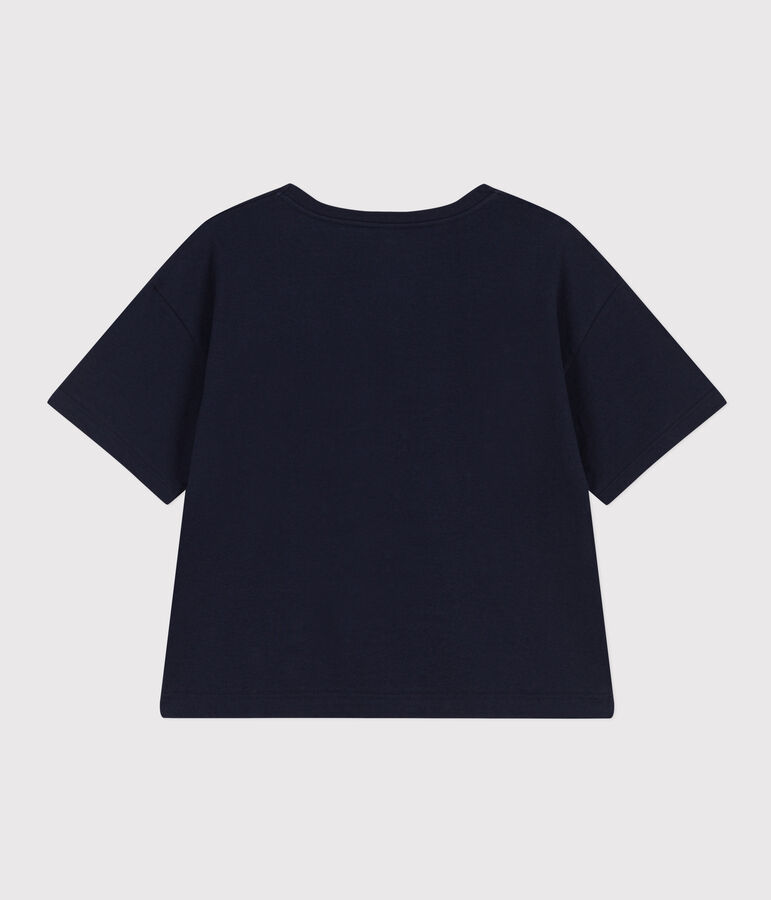 Camiseta La BOXY ancha de algod&oacute;n para mujer azul