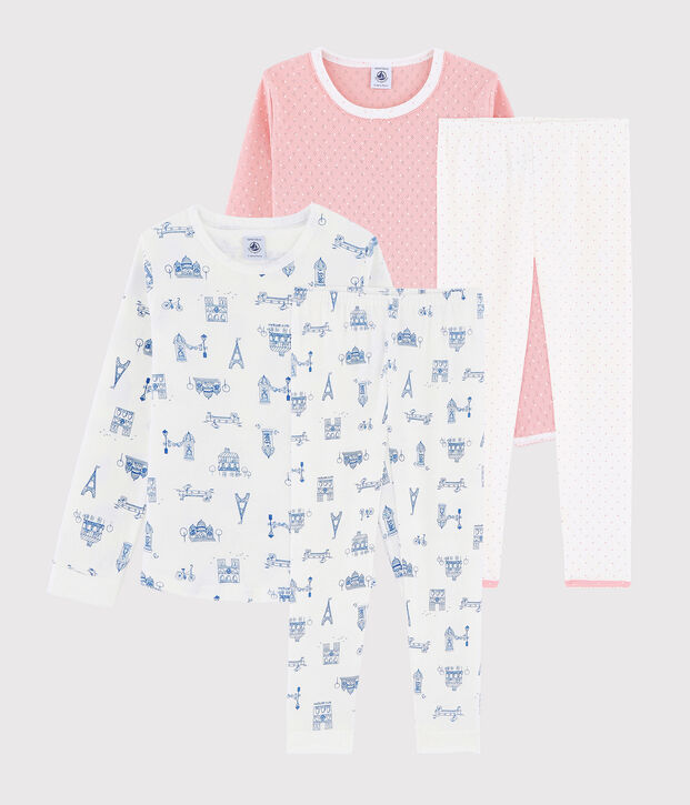 Juego de 2 pijamas de punto para ni&ntilde;a peque&ntilde;a multicolor