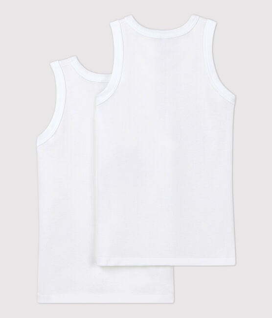 Lote de 2 camisetas de tirantes blancas de niño variante 1