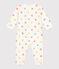 Pijama de algodón con corazones para bebé blanco MARSHMALLOW/blanco MULTICO