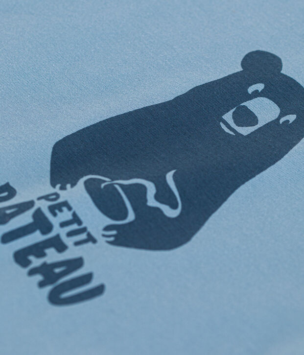Camiseta de manga corta de jersey de beb&eacute; azul