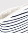 Bolsa de algodón a rayas para bebé blanco MARSHMALLOW/azul SMOKING