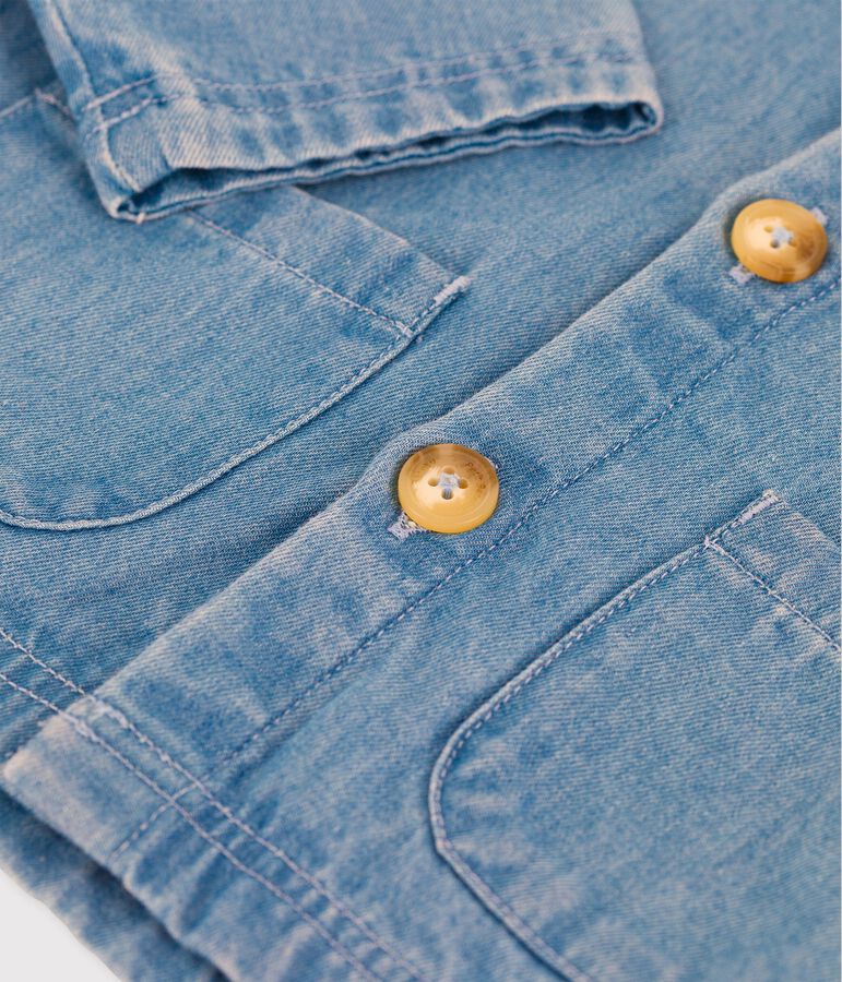 Chaqueta de tejido vaquero ligero ecol&oacute;gico de beb&eacute; azul