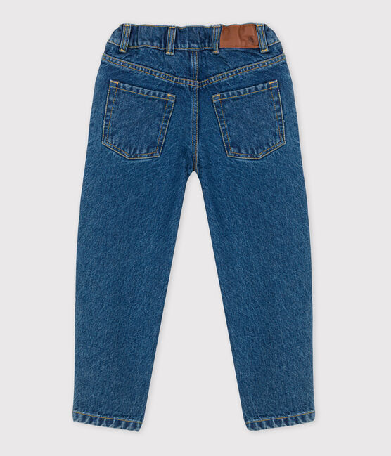 Pantalón de tejido vaquero 100 % sostenible para niño azul BLEU DELAVE
