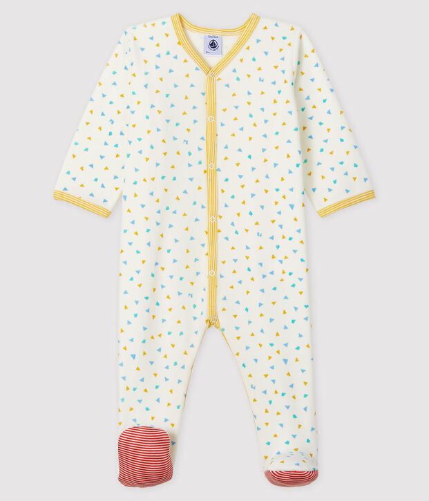 Pelele de terciopelo con estampado de confetis para beb&eacute; blanco/multicolor