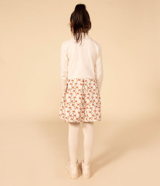 Vestido de manga larga con estampado de niña blanco AVALANCHE/ MULTICO