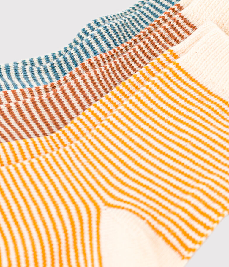 Juego de 3 pares de calcetines milrayas para beb&eacute; multicolor