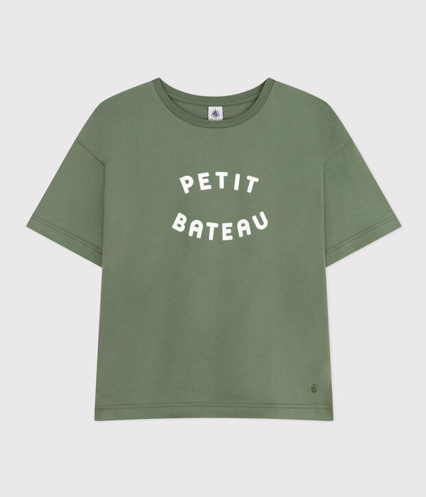 Camiseta la Boxy de algod&oacute;n de mujer verde