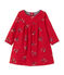 Vestido para bebé niña en lana rojo FROUFROU/blanco MULTICO