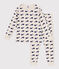 Pijama infantil de algodón con estampado de ballenas beige MONTELIMAR/azul MEDIEVAL