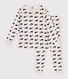 Pijama infantil de algodón con estampado de ballenas
