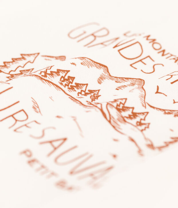 Camiseta estampada de manga larga para ni&ntilde;o blanco