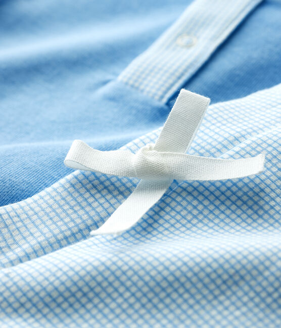 Conjunto de 2 prendas azules de bebé de algodón ecológico azul EDNA/crudo MULTICO