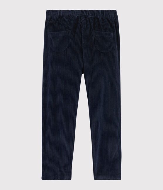 Pantalón de terciopelo para niña azul SMOKING