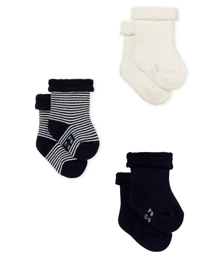 Lote de 3 pares de calcetines para beb&eacute; unisex multicolor