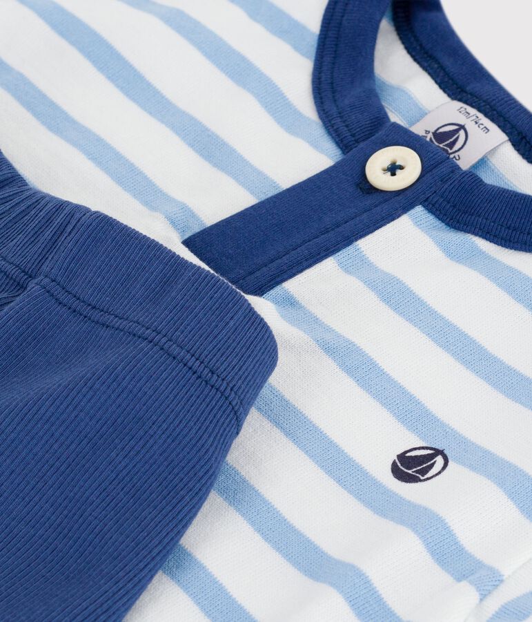 Conjunto de regalo de algod&oacute;n para beb&eacute;: conjunto de 2 piezas blanco MARSHMALLOW/blanco MULTICO