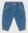 Vaquero de tejido vaquero 100 % sostenible para bebé azul DENIM