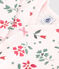 Pijama de algodón con flores para bebé rosa FLEUR/blanco MULTICO