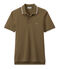 Polo para hombre de tejido de piqué marron SHITAKE